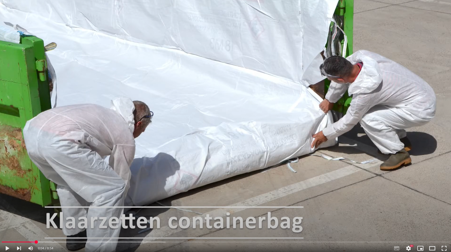 Klaarzetten containerbag